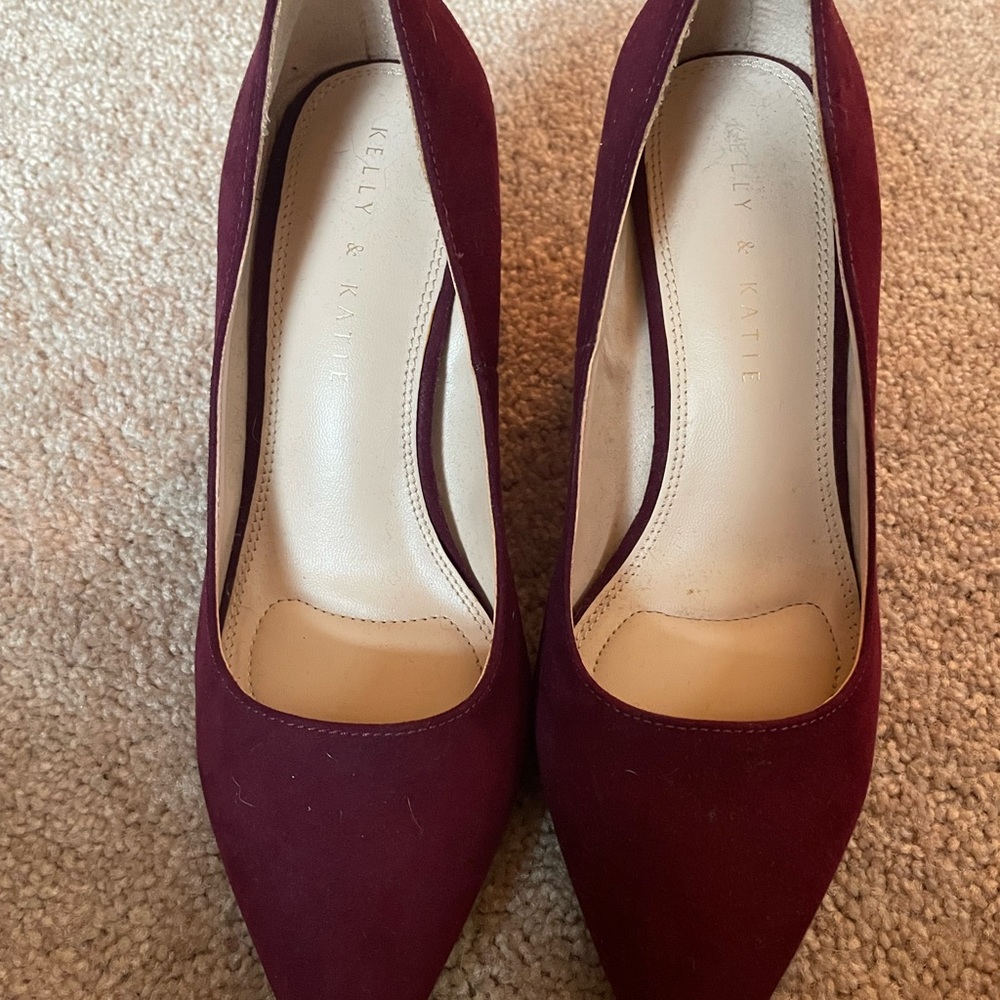 Burgundy Suede Heels